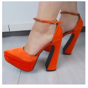 NWB Jewel Tone Orange Platforms Sz 11